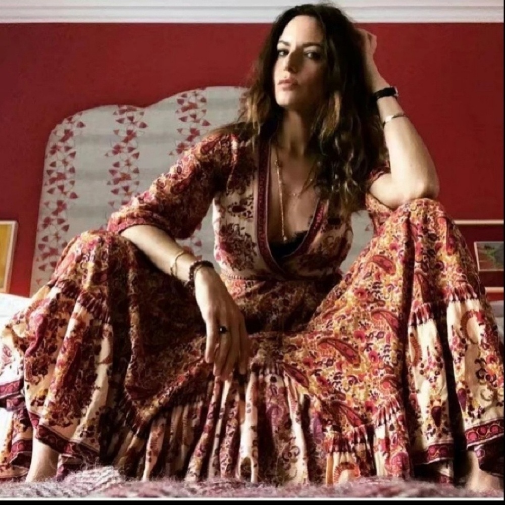 Bohemian style vintage wrap dress
